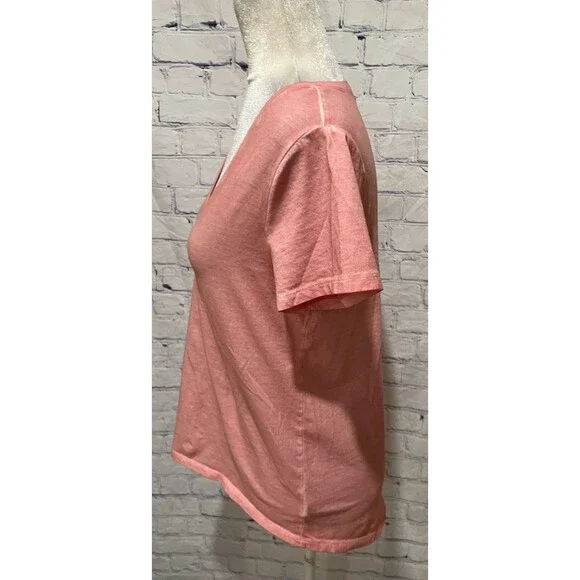 Michael Kors Women's V-Neck Pink Cotton T Shirt - Size Small - Picture 3 of 6